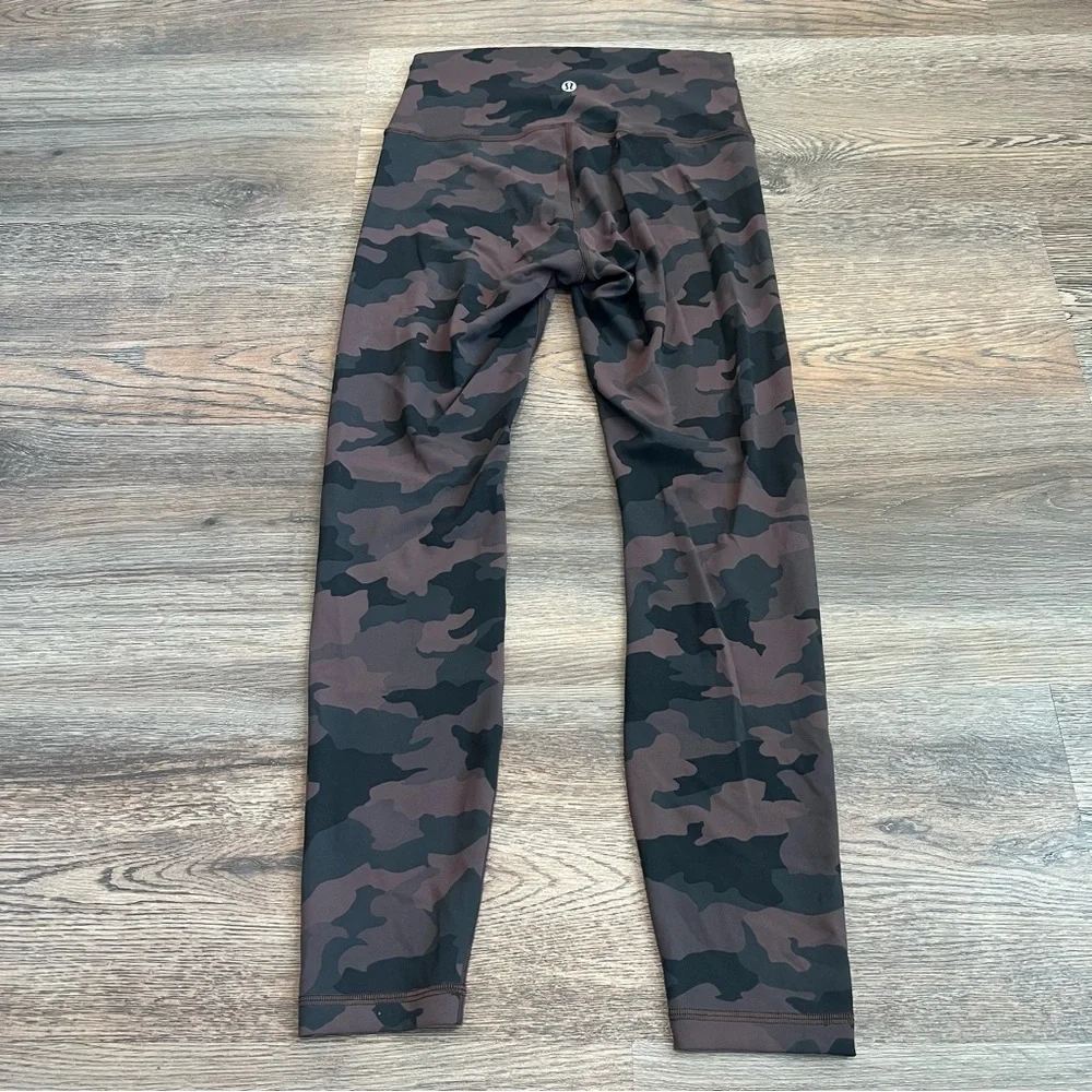Lululemon Wunder Train High-Rise 25” Leggings Size 6 Camo Brown Earth Everlux